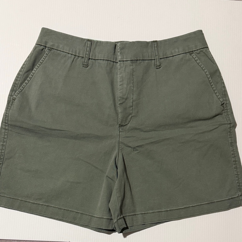 Anne Klein Olive Green Women's Flat Front Shorts